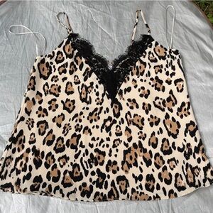 Socialite Tan and Gray Camisole with Lace